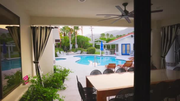 Nowoczesny High End House Palm Spring California Luksusowe Rezydencje Basenem — Wideo stockowe