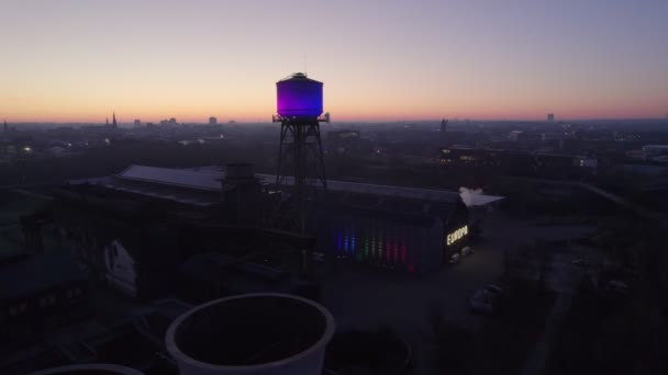 Вид Воздуха Промышленное Наследие Рура Бывшая Электростанция Городе Бохум Германия — стоковое видео