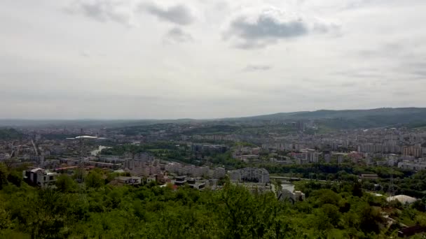 Cluj Napoca Vue Sur Drone Depuis Forêt Hoia Baciu Vue — Video