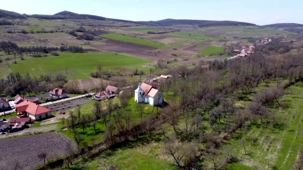 Village View Drone Village Cluj Napoca City — Vídeo de Stock
