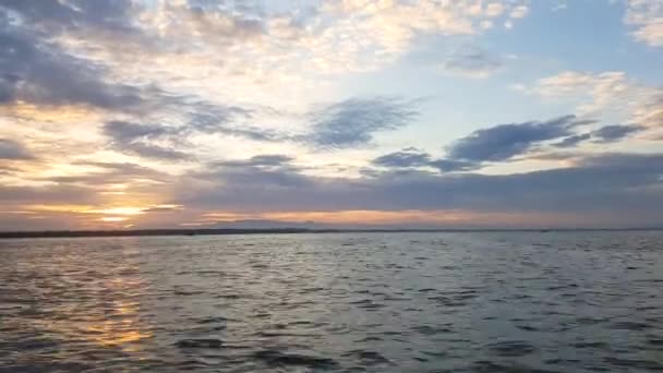 Sunset View Speed Boat — Stockvideo