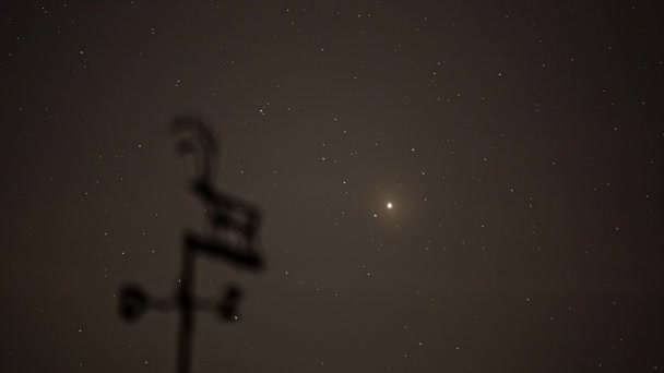 Zeitraffer Aufnahme Eines Schönen Nachthimmels Mit Fliegenden Magischen Sternen Und — Stockvideo