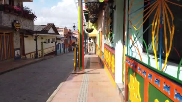 Вулиця Гуатапе Коломбії — стокове відео