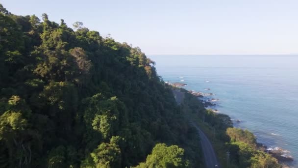 Florestas Exuberantes Litoral Perto Miro Cidade Tropical Jaco Costa Pacífico — Vídeo de Stock