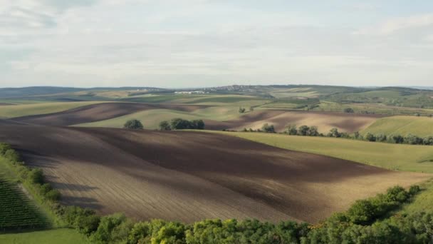 Yüksek Bulutların Gölgeleri Çek Cumhuriyeti Nin Güzel Kırsal Manzarası Olan — Stok video