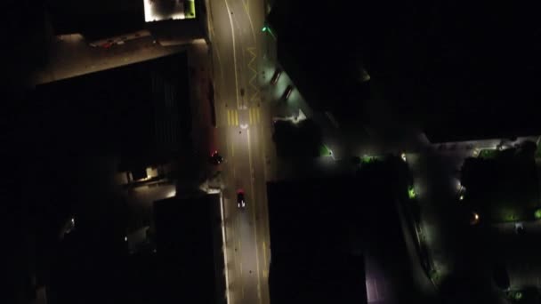 Aerial View Night Streets Como Italy — Video