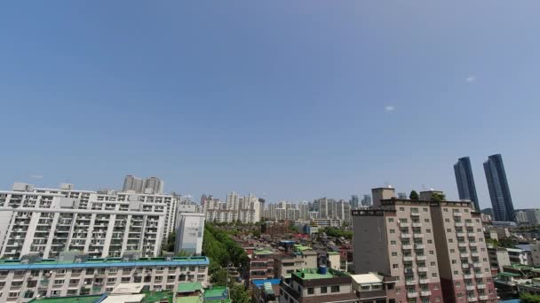 Güney Kore Şehir Manzarası Zamanı Video Sabah Erken Saatlerden Öğleden — Stok video