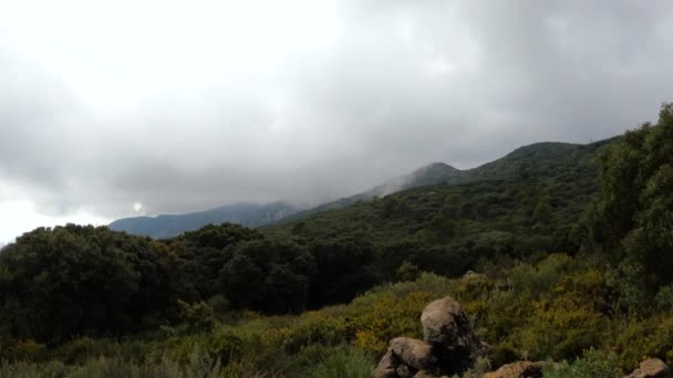 Prachtige Natuur Wolkenlandschap Concha Marbella Spanje — Stockvideo