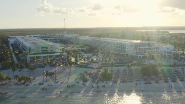 Luxurious Hotel Serenade Resort Palm Beach Sunlight Punta Cana — стоковое видео