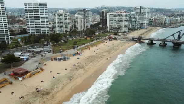 Luftaufnahme Über Dem Strand Von Sol Der Del Mar Einem — Stockvideo