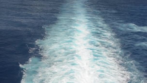 Wake Ship Curise Ship Atlantic Ocean — стоковое видео