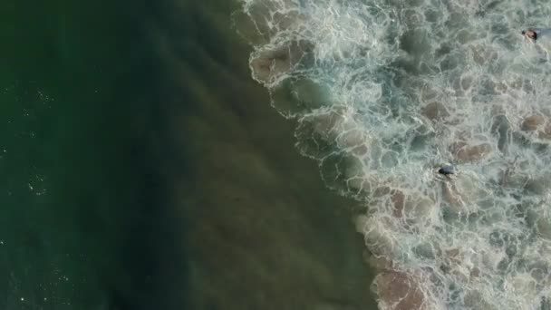 Okyanus Dalgaları Nda Sörfçüler Llandudno Sahili Cape Town — Stok video