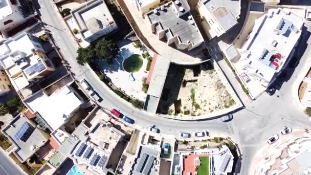 Private Luxury Houses Solar Panels Rooftops Malta Aerial Top View — Video