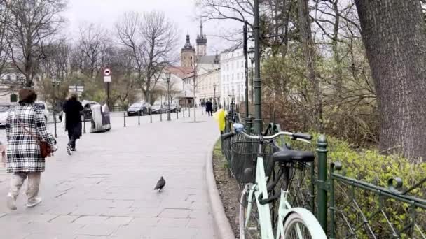 Cracovia Polonia Street Scene — Vídeos de Stock