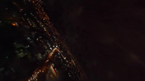 Geweldige Acrobatische Spiral Drone Fly Nighttime Vuurwerk Display Onafhankelijkheidsdag Feestdagen — Stockvideo