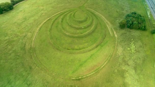 Theydon Bois Earthwork Highway Essex Inglaterra Reino Unido Vuelo Aéreo — Vídeo de stock