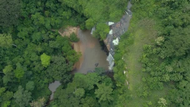 Boti Waterfall Tour Site Ghana Africa — стокове відео