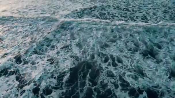 Drone Video Breaking Wave Atlantic Ocean — Vídeo de Stock
