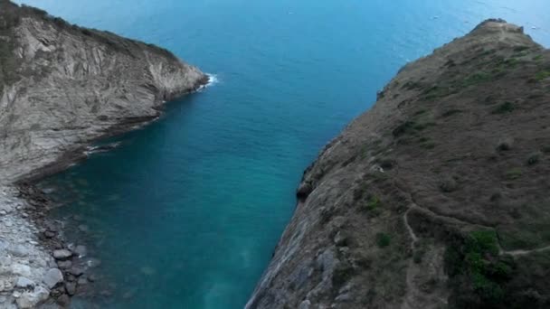 Drone Video Smal Beach Basque Country Spain — Vídeo de Stock