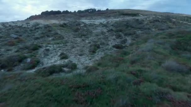 Drone Video Going Hill Full Rocks — Vídeo de Stock