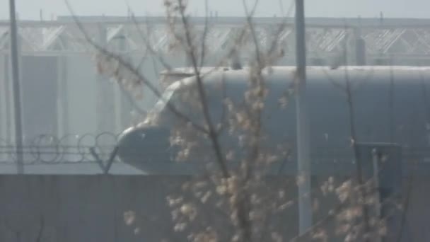 United States Air Force Huge Military Plan Jasionka Airport Runway — Stockvideo