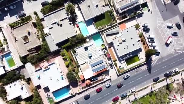 Villas Privadas Lujo Con Piscinas Zona Costera Malta Vista Aérea — Vídeo de stock