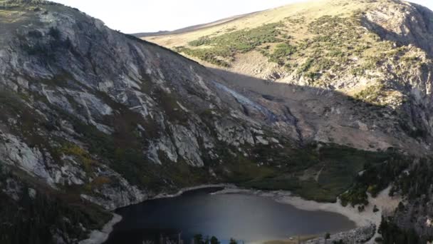 Luchtdrone Beelden Bergen Van Colorado Bij Mary Glacier Uitzicht Bergen — Stockvideo