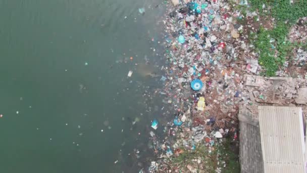 Plastový Odpad Pláži Monrovii Libérie — Stock video