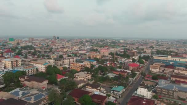 Drönarbild Monrovia Liberia — Stockvideo