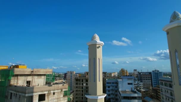 Aerial View Jumaa Mosque Dar Salaam — стоковое видео