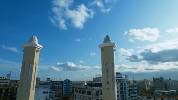 Letecký Pohled Mešitu Jumaa Dar Salaam — Stock video