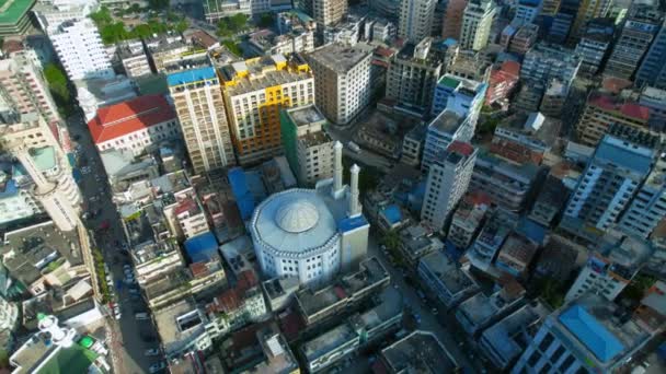 Aerial View Jumaa Mosque Dar Salaam — Stock Video