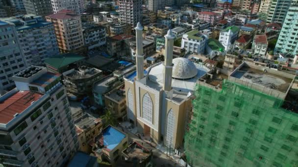Luchtfoto Van Jumaa Moskee Dar Salaam — Stockvideo