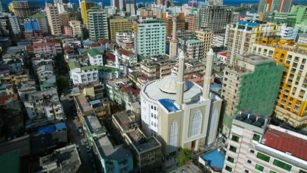 Luchtfoto Van Jumaa Moskee Dar Salaam — Stockvideo