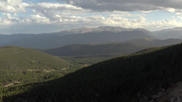 Aerial Drone Footage Mountains Colorado Mary Glacier Overlooking Mountains Glacier — Stock video