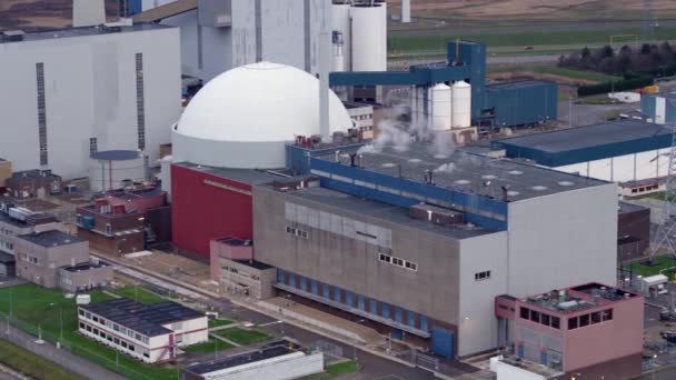 Close View Epz Nuclear Power Plant Containment Dome Housing Reactor — Video