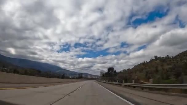 Driving Countryside Southern California Tehachapi Mojave Desert Hyper Lapse — Stockvideo