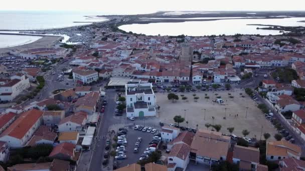 Filmreife Drohnen Orbit Aufnahme Von Saintes Maries Mer Saint Marys — Stockvideo