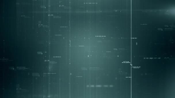 Futuristic Abstract Focus Flowing Data Matrix Telemetry Encrypt Numbers Display — Stock Video