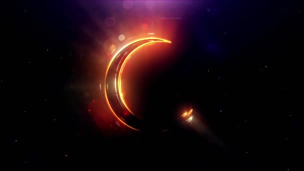Ramadan Bakgrund Använder Fantastisk Kombination Effekter Bokeh Och Magiska Partiklar — Stockvideo