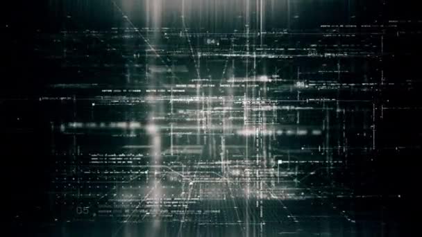 Futuristic Abstract Focus Flowing Data Matrix Telemetry Encrypt Numbers Display — 비디오