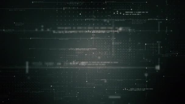 Futuristic Abstract Focus Flowing Data Matrix Telemetry Encrypt Numbers Display — 비디오