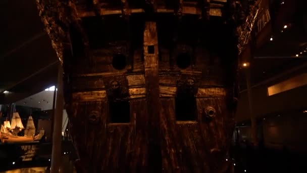 Zurück Auf Dem Vasa Schiff Stockholm — Stockvideo