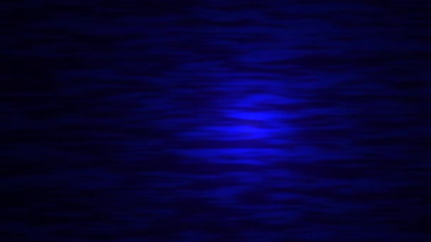 Fast Waving Blue Water Illuminated Spotlight Digital Background — Stock Video