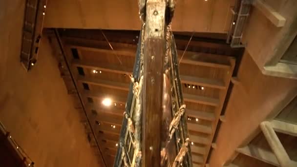 Stockholm Deki Vasa Gemisinin Önünde — Stok video