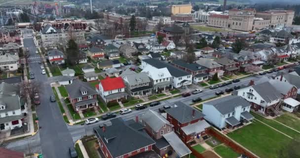 Homes Hershey Usa American Town Aerial Establishing Shot 1900S Multifamily — Video