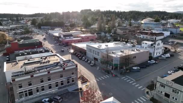 Imágenes Cinematográficas Drones Aéreos Spring Street Front Street Del Puerto — Vídeos de Stock