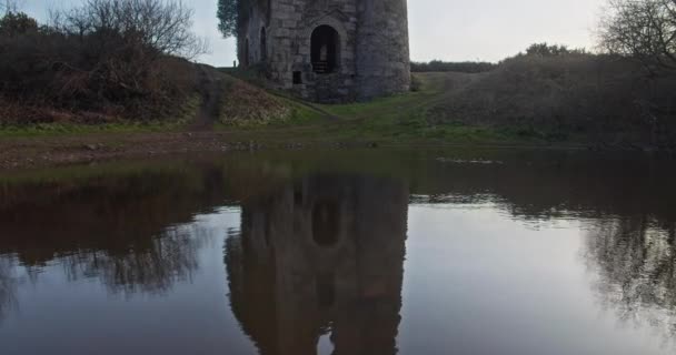 Reflection Ale Cakes Mine Water Cornwall United Kingdom Wide Tilt — Stock videók