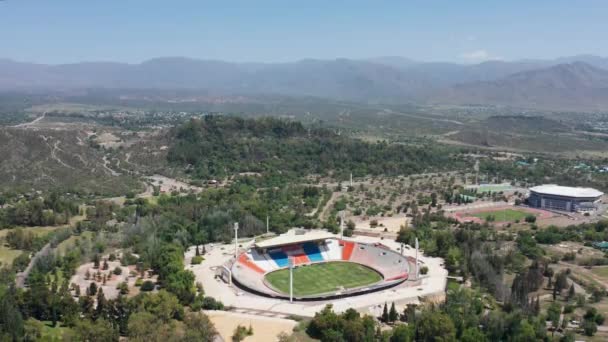 Vue Aérienne Stade Football Malvinas Argentinas San Martin Mendoza — Video