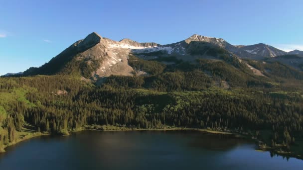 Beautiful Lost Lake Kebler Pass Colorado Surrounded Alpine Woodland Hills — Stockvideo